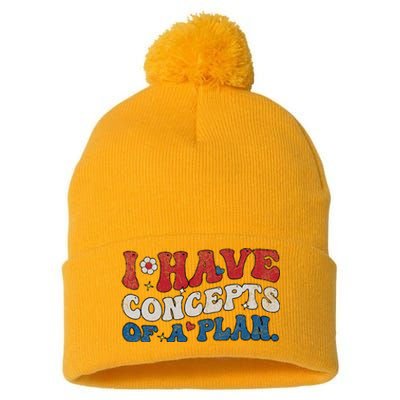 Groovy I Have Concepts Of A Plan Trump 2024 Pom Pom 12in Knit Beanie