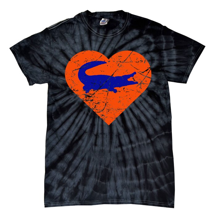 Gators In Heart I Love Gators Tie-Dye T-Shirt