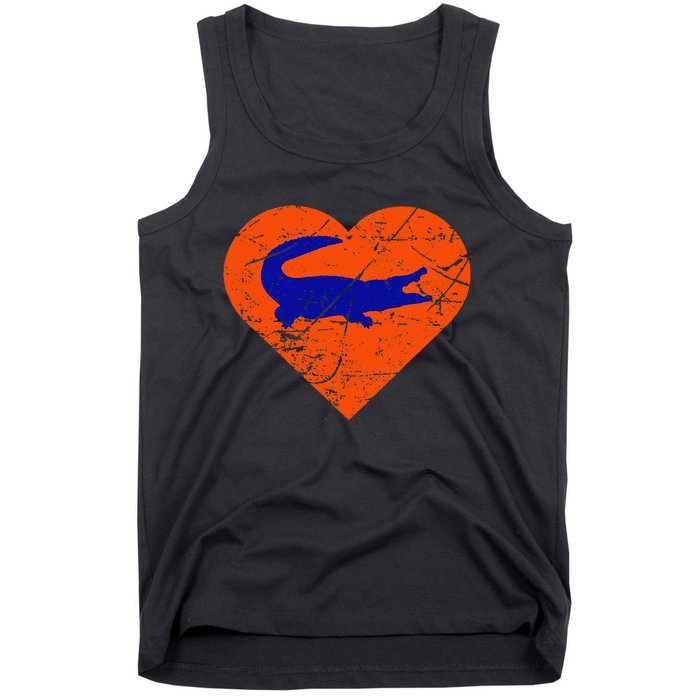 Gators In Heart I Love Gators Tank Top