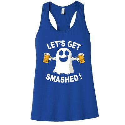 Ghost Ing Halloween Costume LetS Get Smashed Gift Women's Racerback Tank