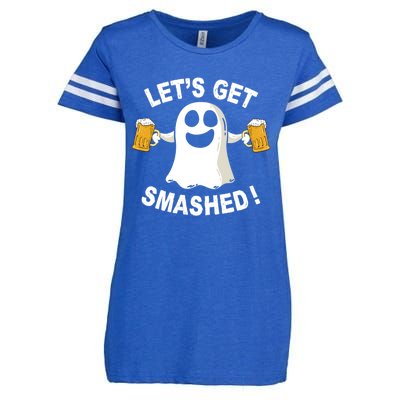 Ghost Ing Halloween Costume LetS Get Smashed Gift Enza Ladies Jersey Football T-Shirt