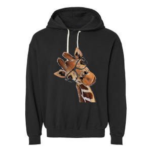 Good Ime Hipster Giraffe Fun Garment-Dyed Fleece Hoodie