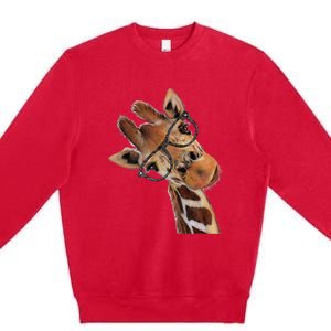 Good Ime Hipster Giraffe Fun Premium Crewneck Sweatshirt