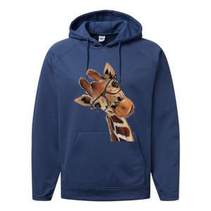 Good Ime Hipster Giraffe Fun Performance Fleece Hoodie