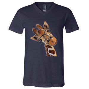 Good Ime Hipster Giraffe Fun V-Neck T-Shirt