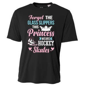 Girls Ice Hockey TShirt This Princess Wears Hockey Skates Cooling Performance Crew T-Shirt