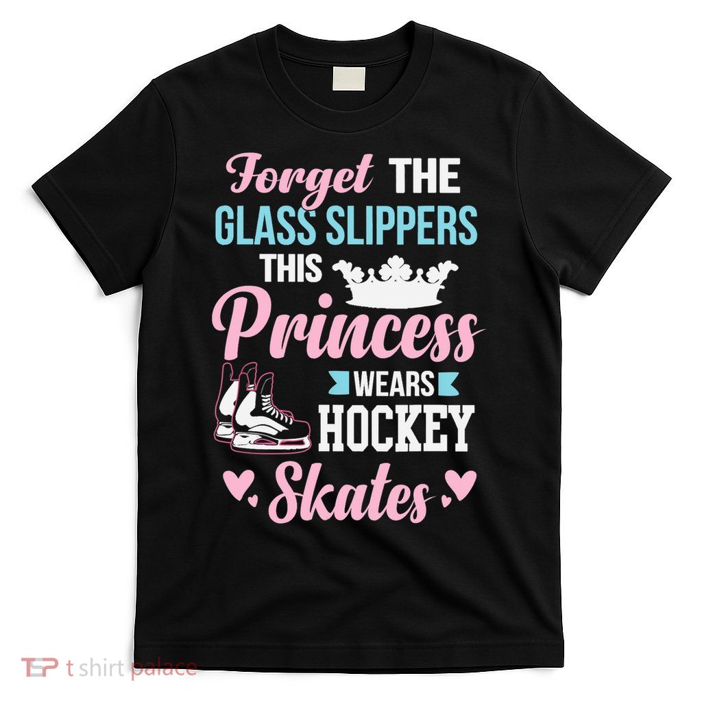 Girls Ice Hockey TShirt This Princess Wears Hockey Skates T-Shirt
