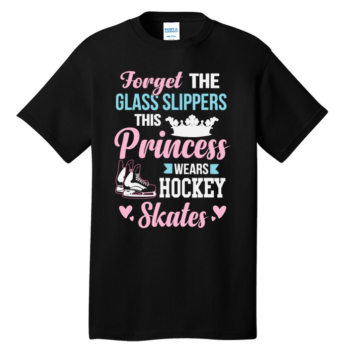 Girls Ice Hockey TShirt This Princess Wears Hockey Skates Tall T-Shirt