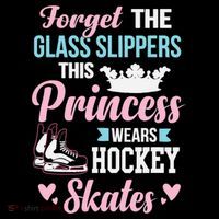 Girls Ice Hockey TShirt This Princess Wears Hockey Skates Tall T-Shirt