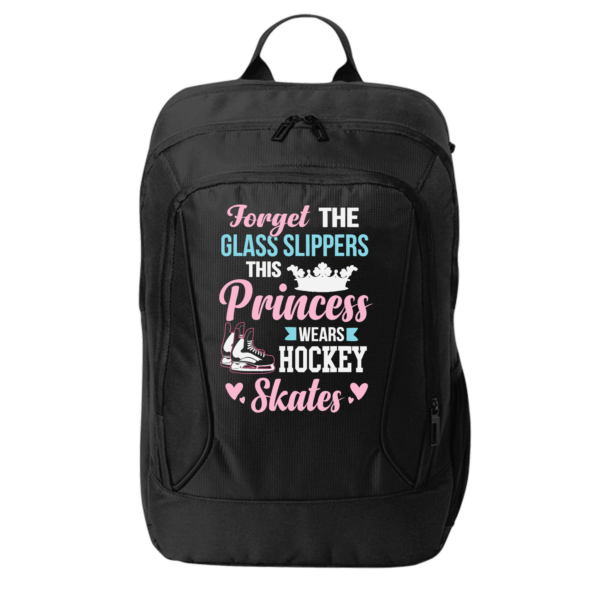 Girls Ice Hockey TShirt This Princess Wears Hockey Skates City Backpack