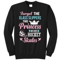 Girls Ice Hockey TShirt This Princess Wears Hockey Skates Tall Sweatshirt