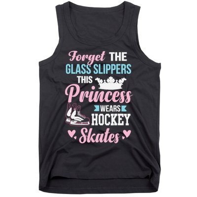 Girls Ice Hockey TShirt This Princess Wears Hockey Skates Tank Top