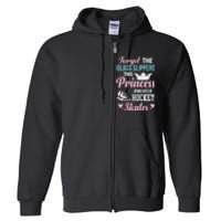 Girls Ice Hockey TShirt This Princess Wears Hockey Skates Full Zip Hoodie