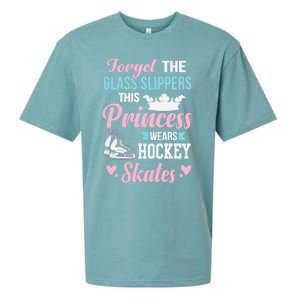 Girls Ice Hockey TShirt This Princess Wears Hockey Skates Sueded Cloud Jersey T-Shirt