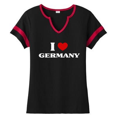 Germany I Heart Germany Souvenir I Love Germany Ladies Halftime Notch Neck Tee