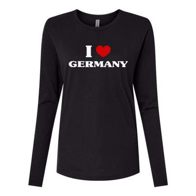 Germany I Heart Germany Souvenir I Love Germany Womens Cotton Relaxed Long Sleeve T-Shirt