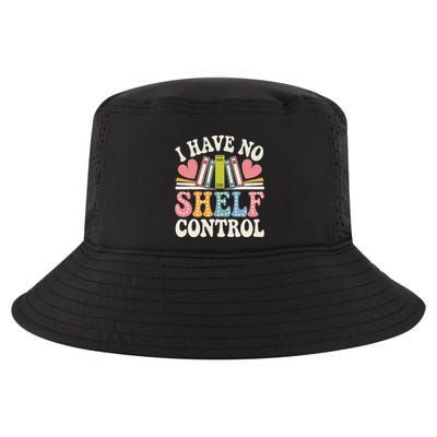 Groovy I Have No Shelf Control Read Book Reading Librarian Cool Comfort Performance Bucket Hat