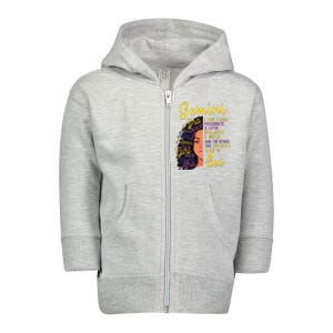 Gemini I Have 3 Sides Zodiac Sign Toddler Zip Fleece Hoodie