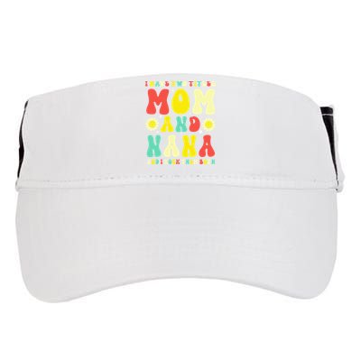 Groovy I Have Two Titles Mom And Nana Colorful Flowers Adult Drive Performance Visor