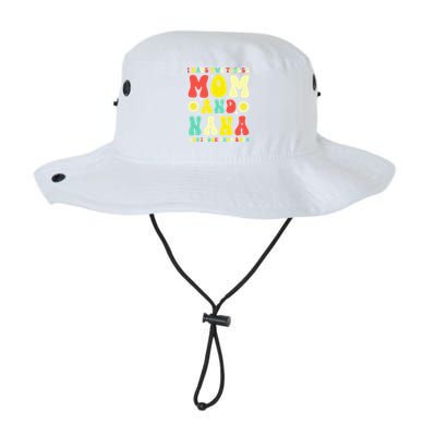 Groovy I Have Two Titles Mom And Nana Colorful Flowers Bucket Hat