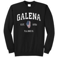 Galena Illinois Il Vintage American Flag Sports Design Sweatshirt