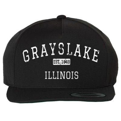 Grayslake Illinois Il Vintage Wool Snapback Cap