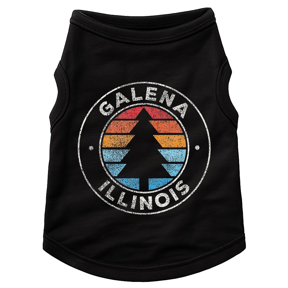 Galena Illinois Il Vintage Graphic Retro 70s Doggie Tank