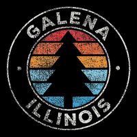 Galena Illinois Il Vintage Graphic Retro 70s Button