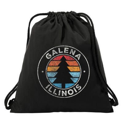 Galena Illinois Il Vintage Graphic Retro 70s Drawstring Bag