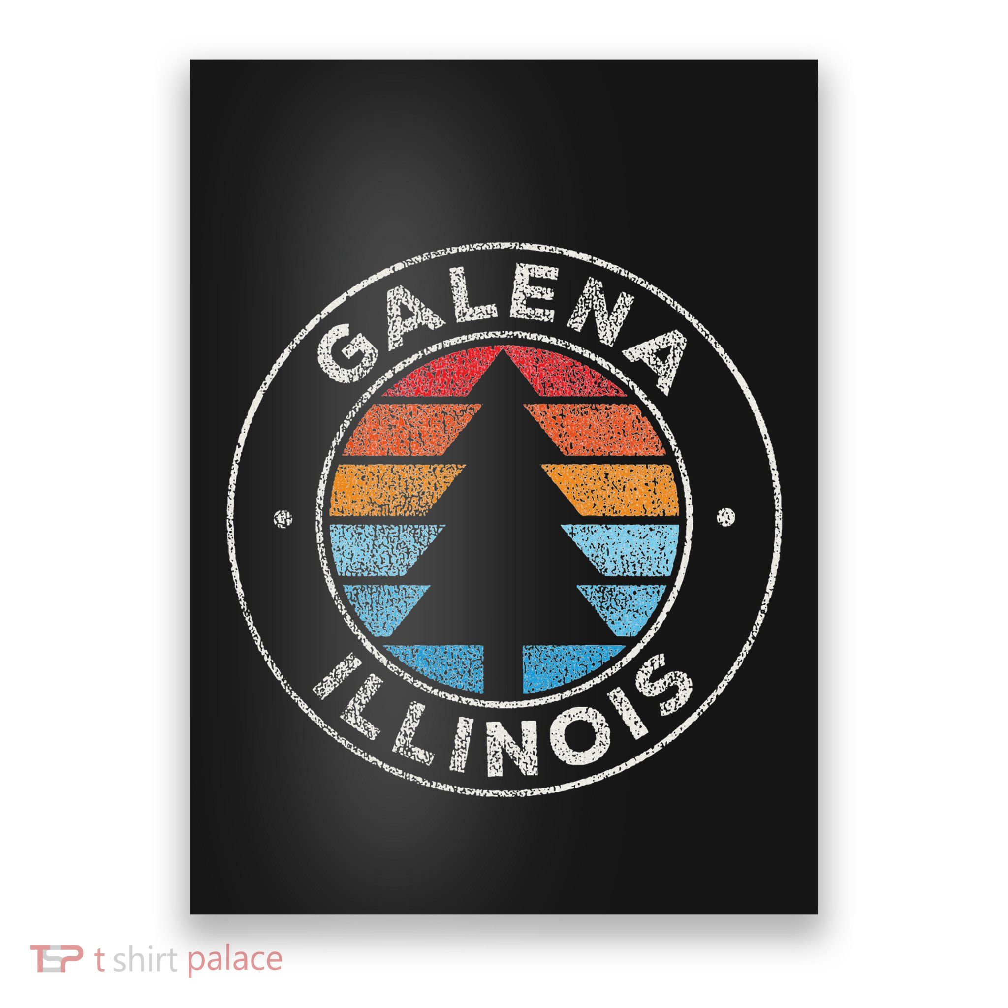 Galena Illinois Il Vintage Graphic Retro 70s Poster