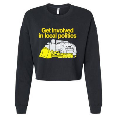 Get Involved In Local Politics Cropped Pullover Crew