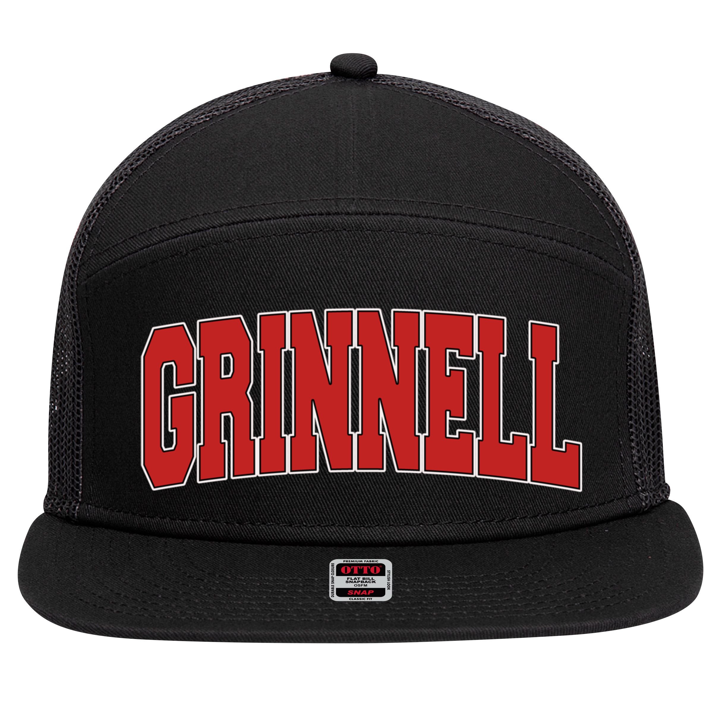Grinnell Ia Iowa Varsity Style Usa Vintage Sports Gift 7 Panel Mesh Trucker Snapback Hat