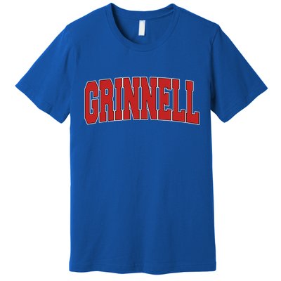 Grinnell Ia Iowa Varsity Style Usa Vintage Sports Gift Premium T-Shirt