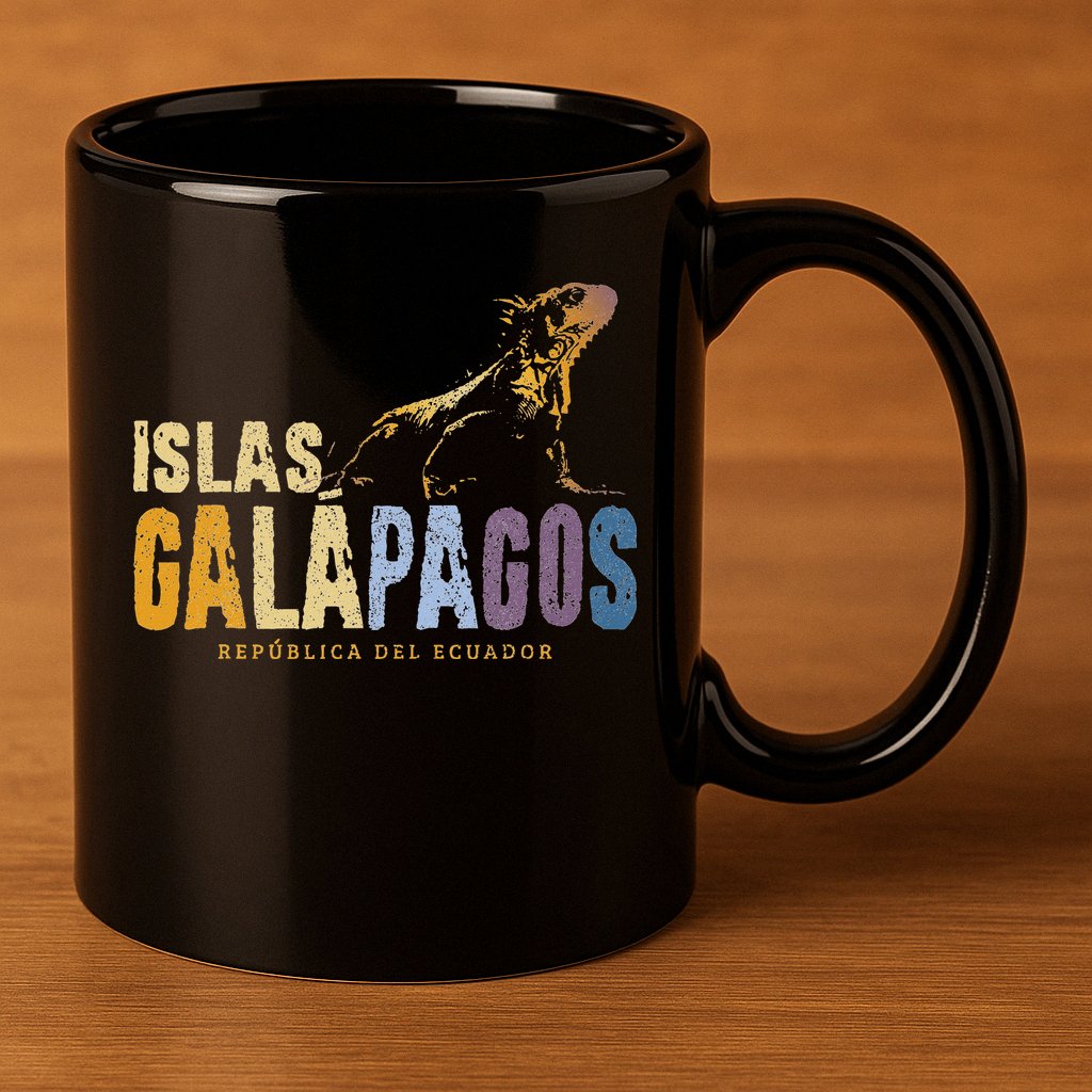 Galapagos Islands Islas Galapagos Iguana Ecuador 11oz C Handle Ceramic Mug