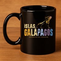 Galapagos Islands Islas Galapagos Iguana Ecuador 11oz C Handle Ceramic Mug