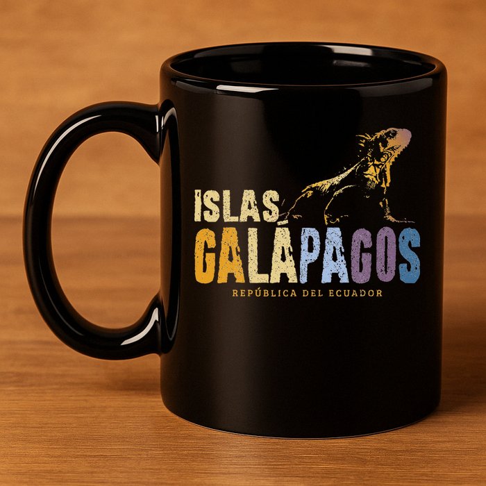 Galapagos Islands Islas Galapagos Iguana Ecuador 11oz C Handle Ceramic Mug
