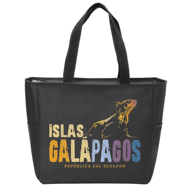 Galapagos Islands Islas Galapagos Iguana Ecuador Zip Tote Bag