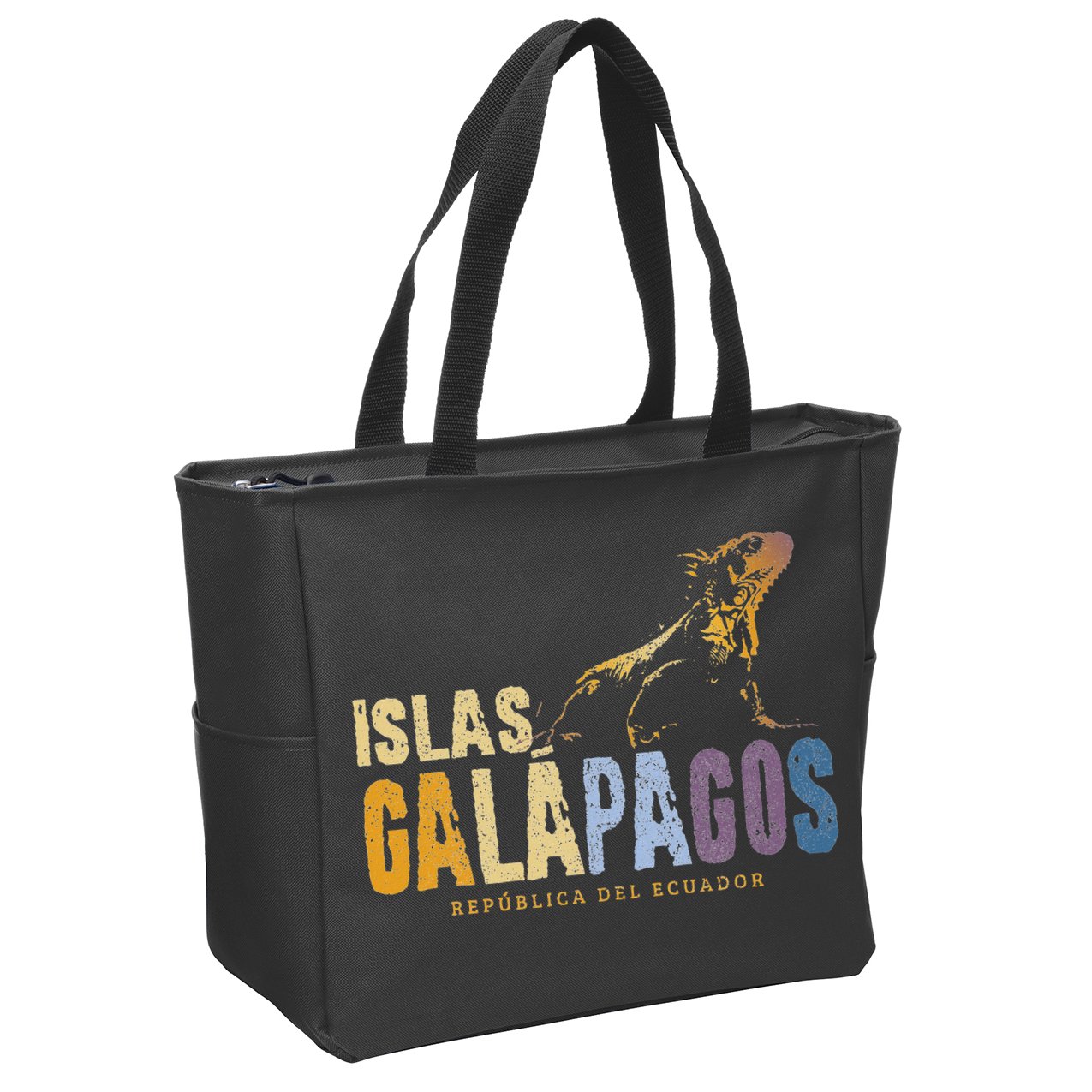 Galapagos Islands Islas Galapagos Iguana Ecuador Zip Tote Bag