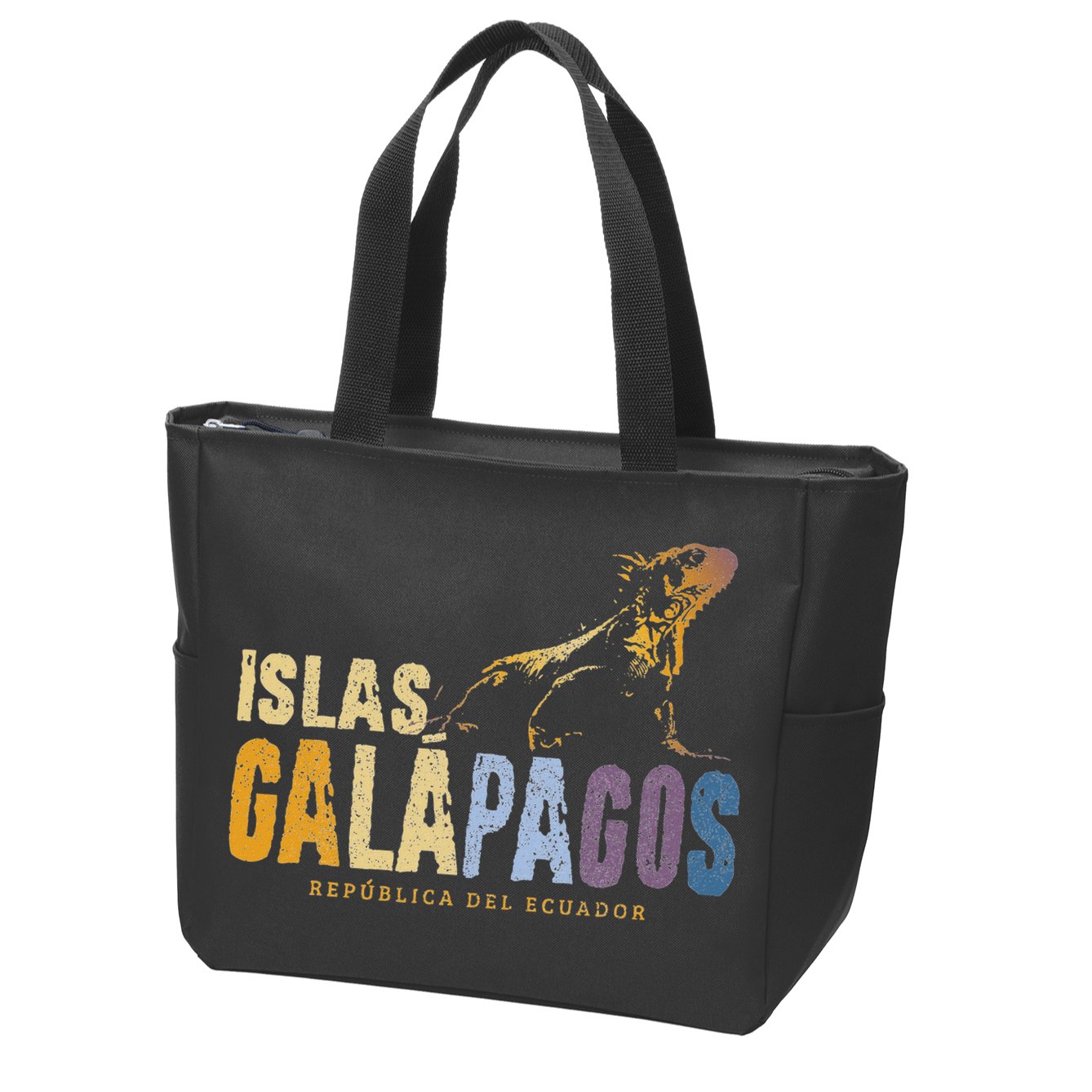 Galapagos Islands Islas Galapagos Iguana Ecuador Zip Tote Bag