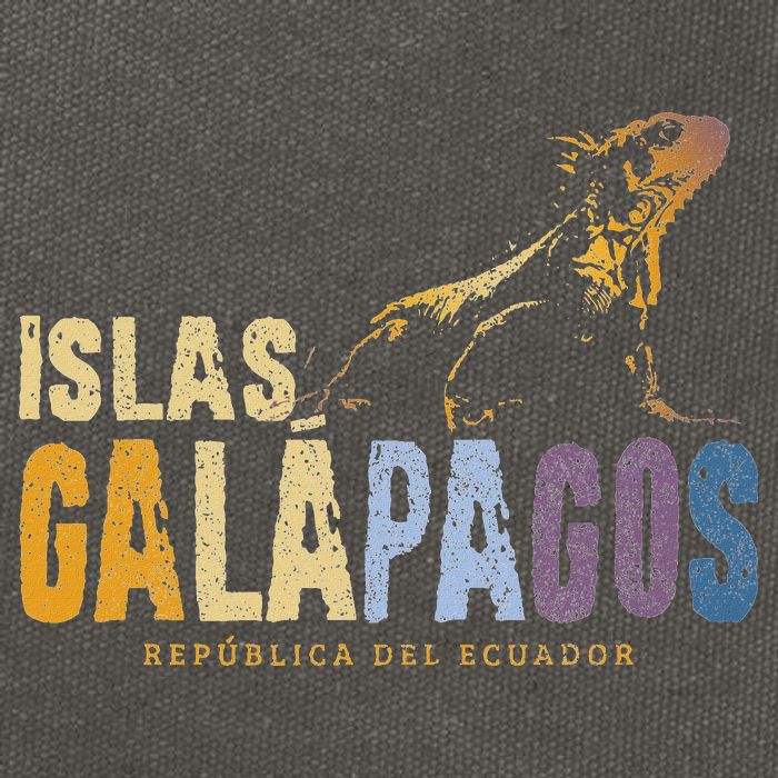 Galapagos Islands Islas Galapagos Iguana Ecuador Cotton Canvas Backpack