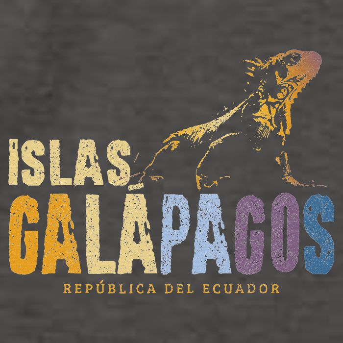 Galapagos Islands Islas Galapagos Iguana Ecuador Vector Backpack
