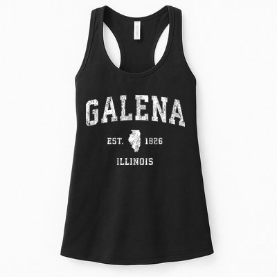 Galena Illinois Il Vintage Athletic Sports Womens Tank Top