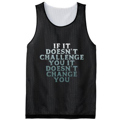 Gym If It Doesnt Challenge You Workout Motivation Mesh Reversible Basketball Jersey Tank