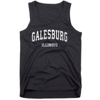 Galesburg Illinois Il Vintage Varsity Sports Design Tank Top