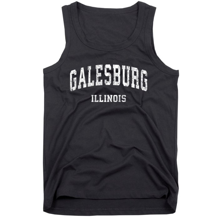 Galesburg Illinois Il Vintage Varsity Sports Design Tank Top