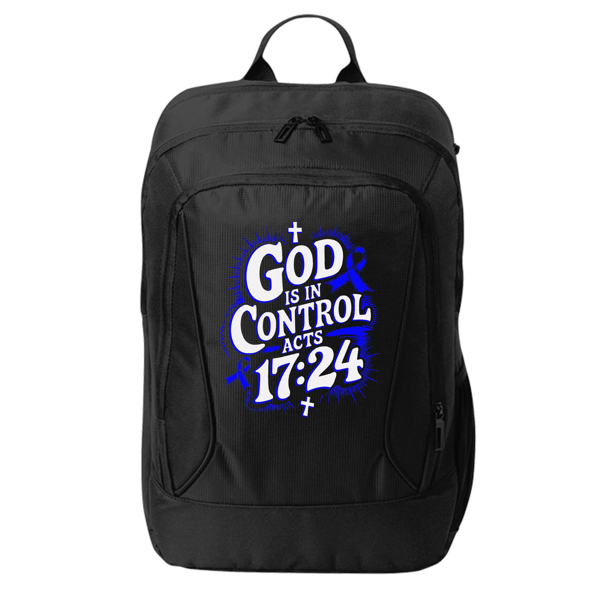 God Is In Control Survivor Juvenile Arthritis Awareness City Backpack