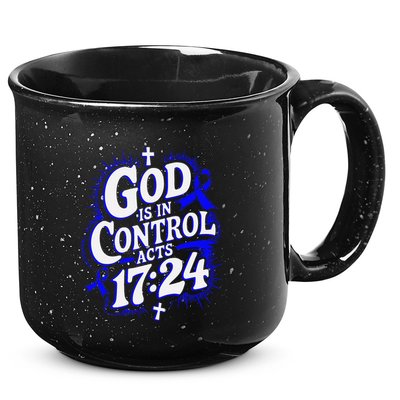 God Is In Control Survivor Juvenile Arthritis Awareness 15oz Campfire Ceramic Mug