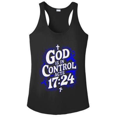 God Is In Control Survivor Juvenile Arthritis Awareness Ladies PosiCharge Competitor Racerback Tank