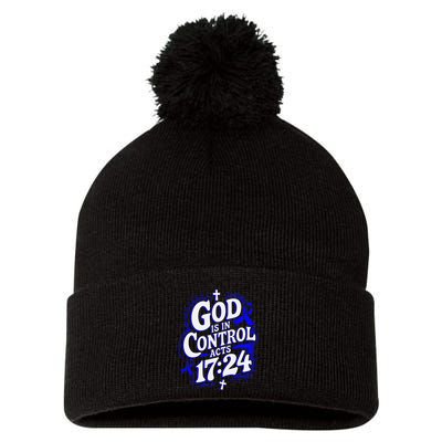 God Is In Control Survivor Juvenile Arthritis Awareness Pom Pom 12in Knit Beanie