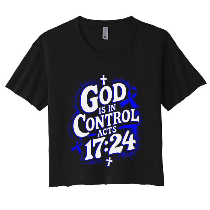 God Is In Control Survivor Juvenile Arthritis Awareness Women's Crop Top Tee